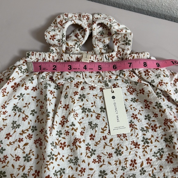 Quincy Mae Ruffle sleeveless floral dress and bloomer set - 6-12M, organic - Picture 11 of 15